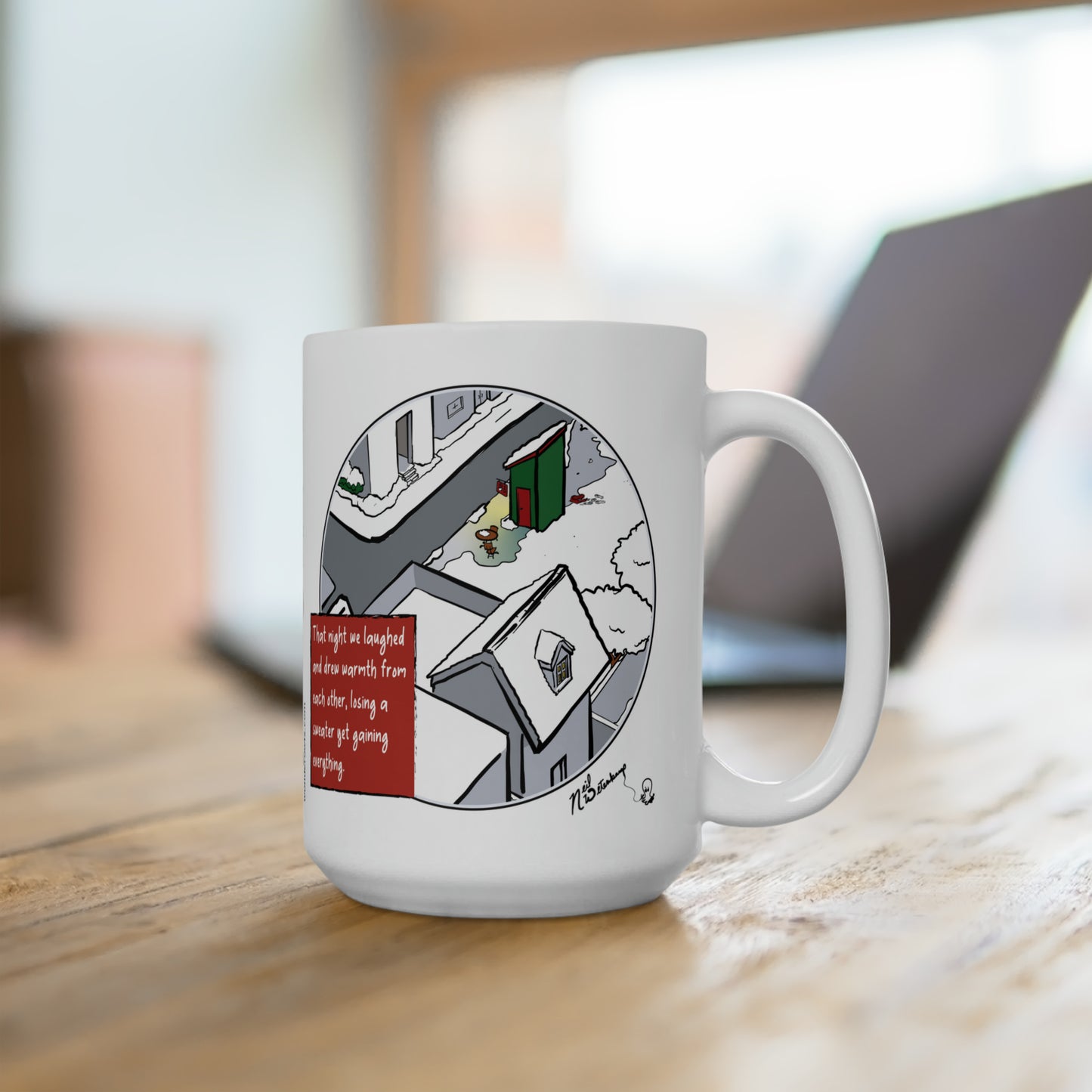 Heartwarming Mug by Inker "Across Town" - 15 oz Ceramic Mug