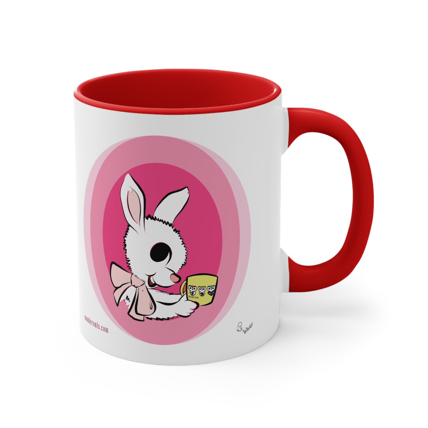 Sweet Bunny Olive Ya Accent 咖啡杯,11 盎司