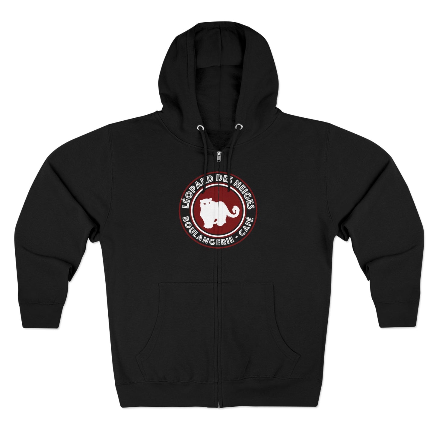 Leopard des Neiges Zipped Hoodie