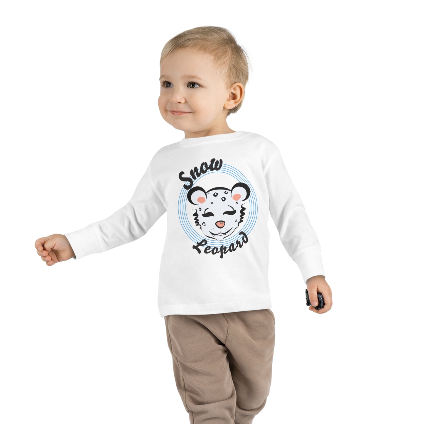 Snow Leopard Toddler Long Sleeve Tee