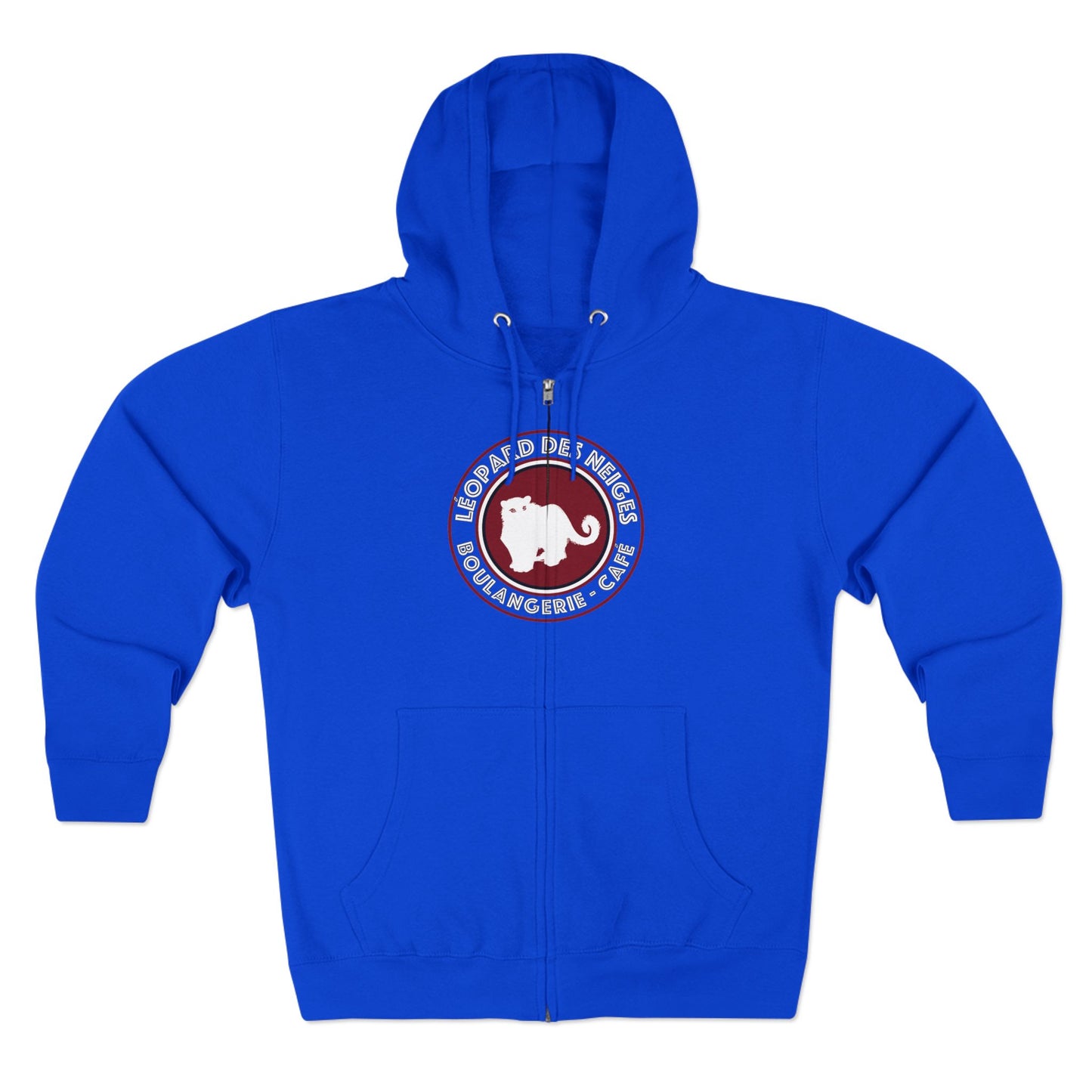 Leopard des Neiges Zipped Hoodie