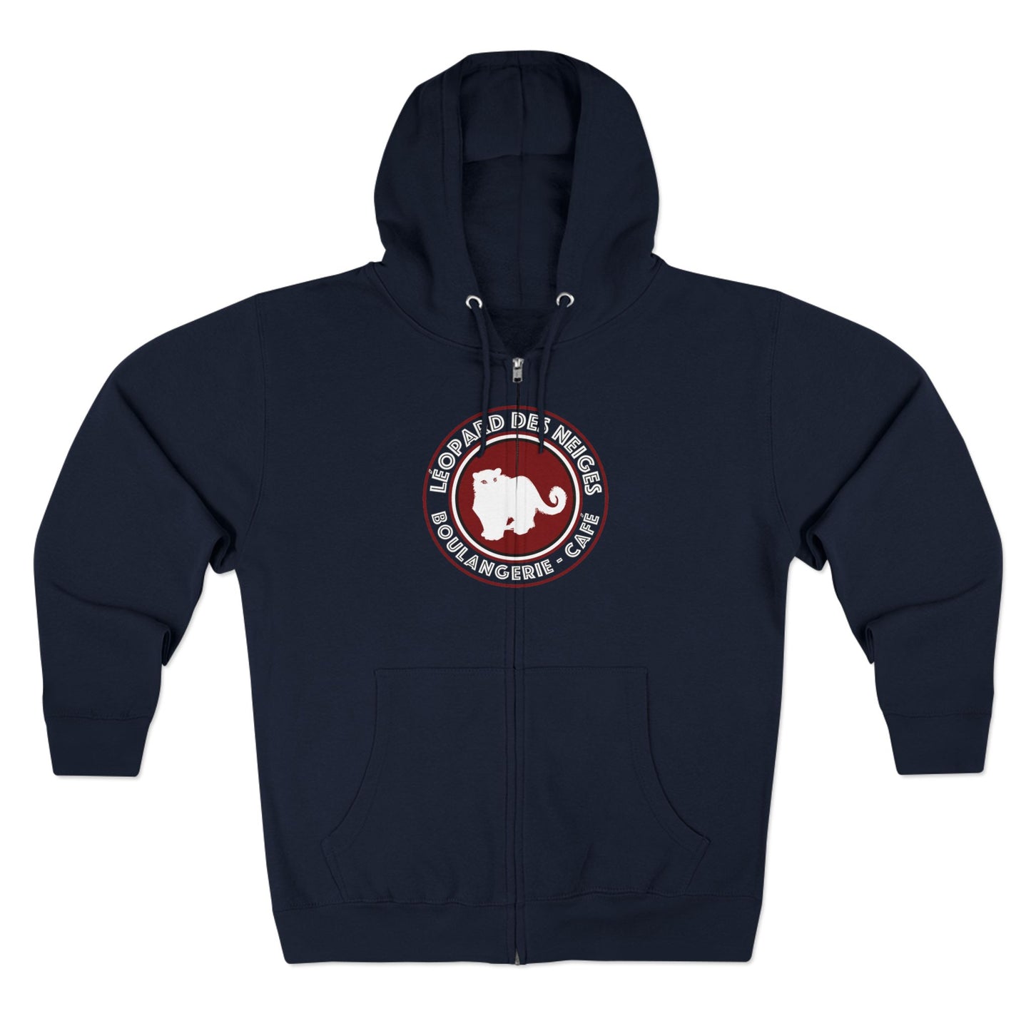 Leopard des Neiges Zipped Hoodie