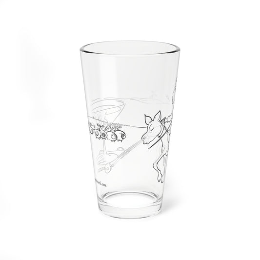 Tilting at Gin Mills 16oz Mixing Glass by Inker