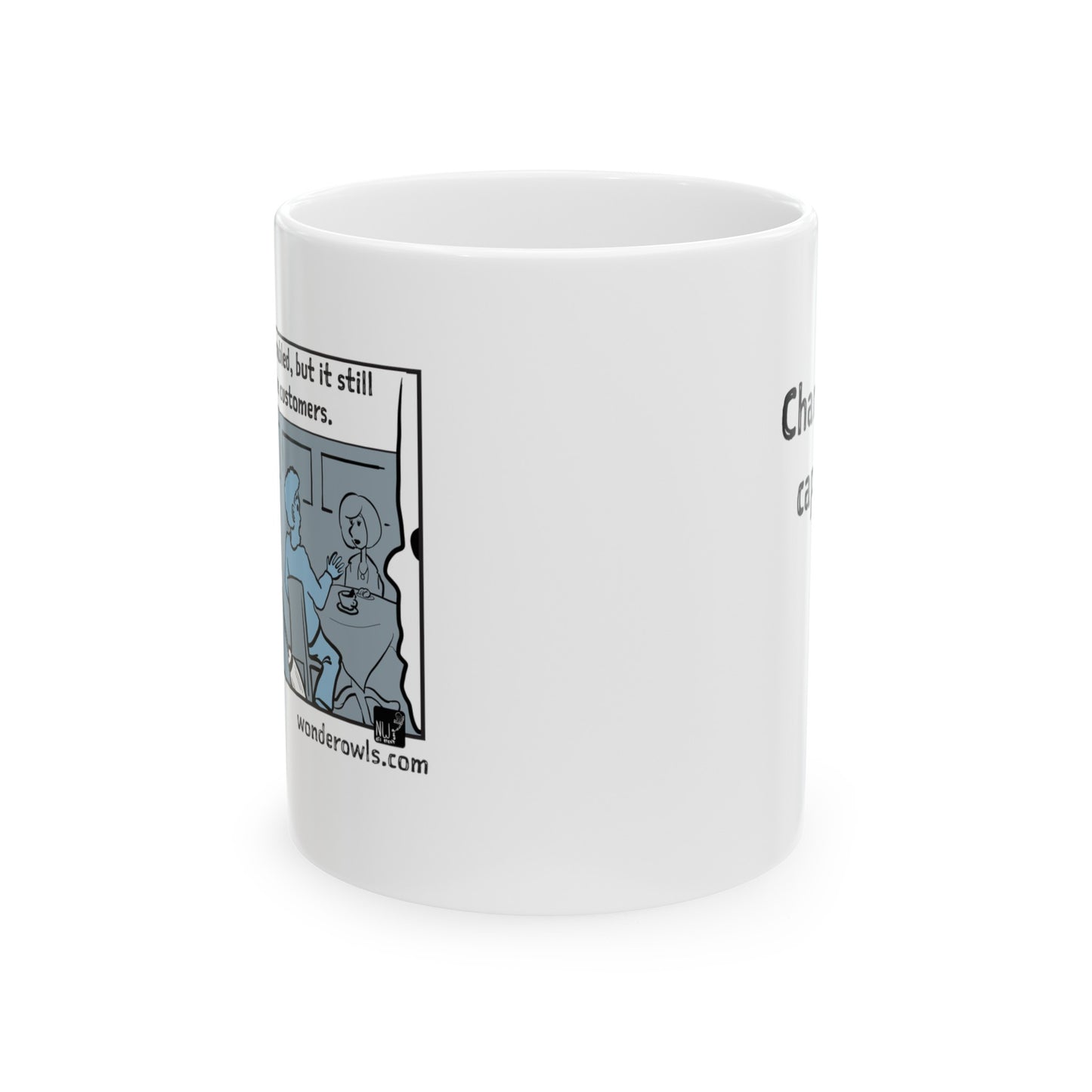 Change the Caption Cartoon Ceramic Mug, (11oz, 15oz)
