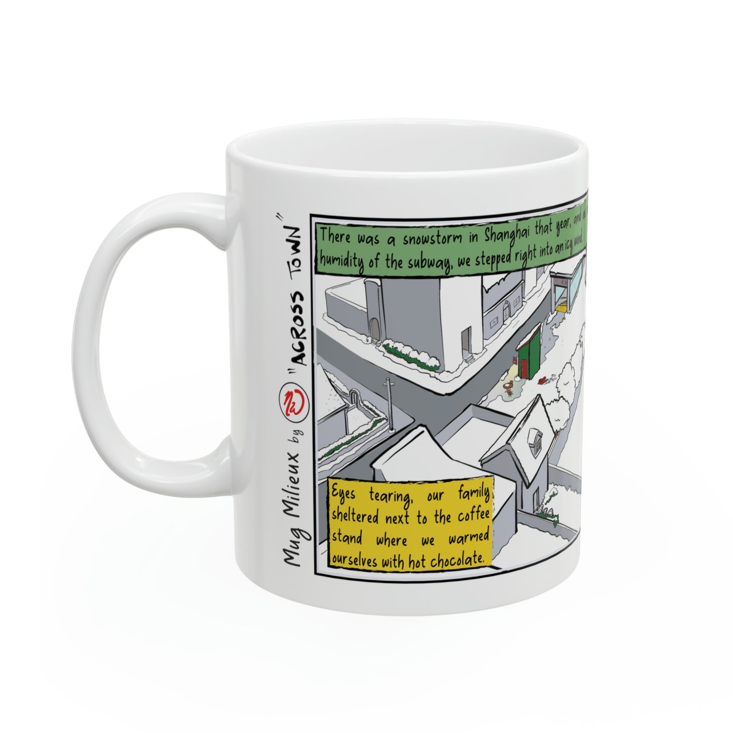 Heartwarming Mug by Inker "Across Town" - 11 oz Ceramic Mug