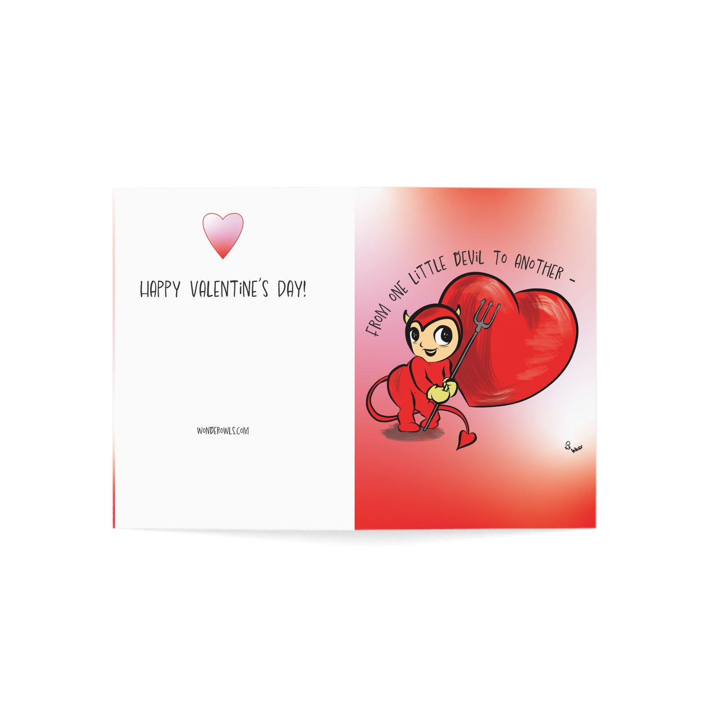 Valentines Day Greeting Cards From One Little Devil to Another (1, 10, 30, and 50pcs)