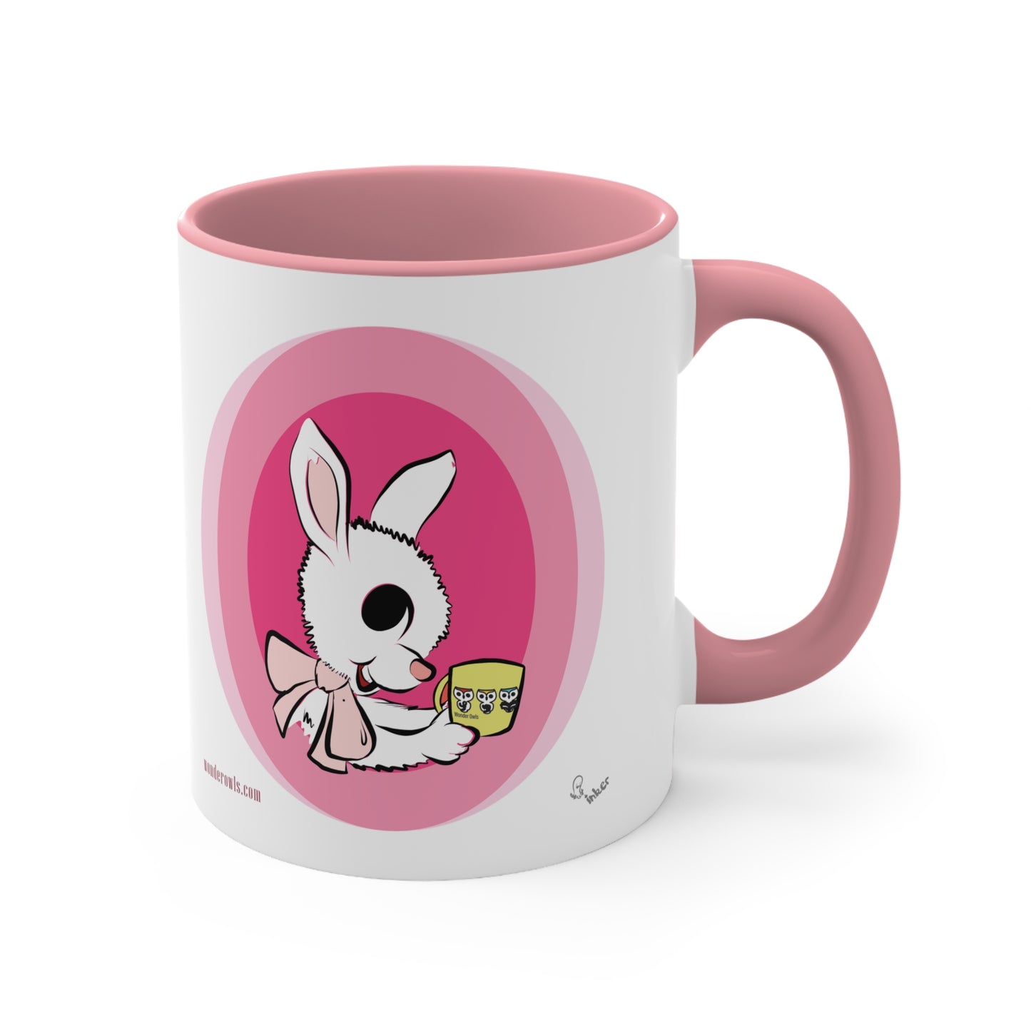 Sweet Bunny Olive Ya Accent 咖啡杯,11 盎司
