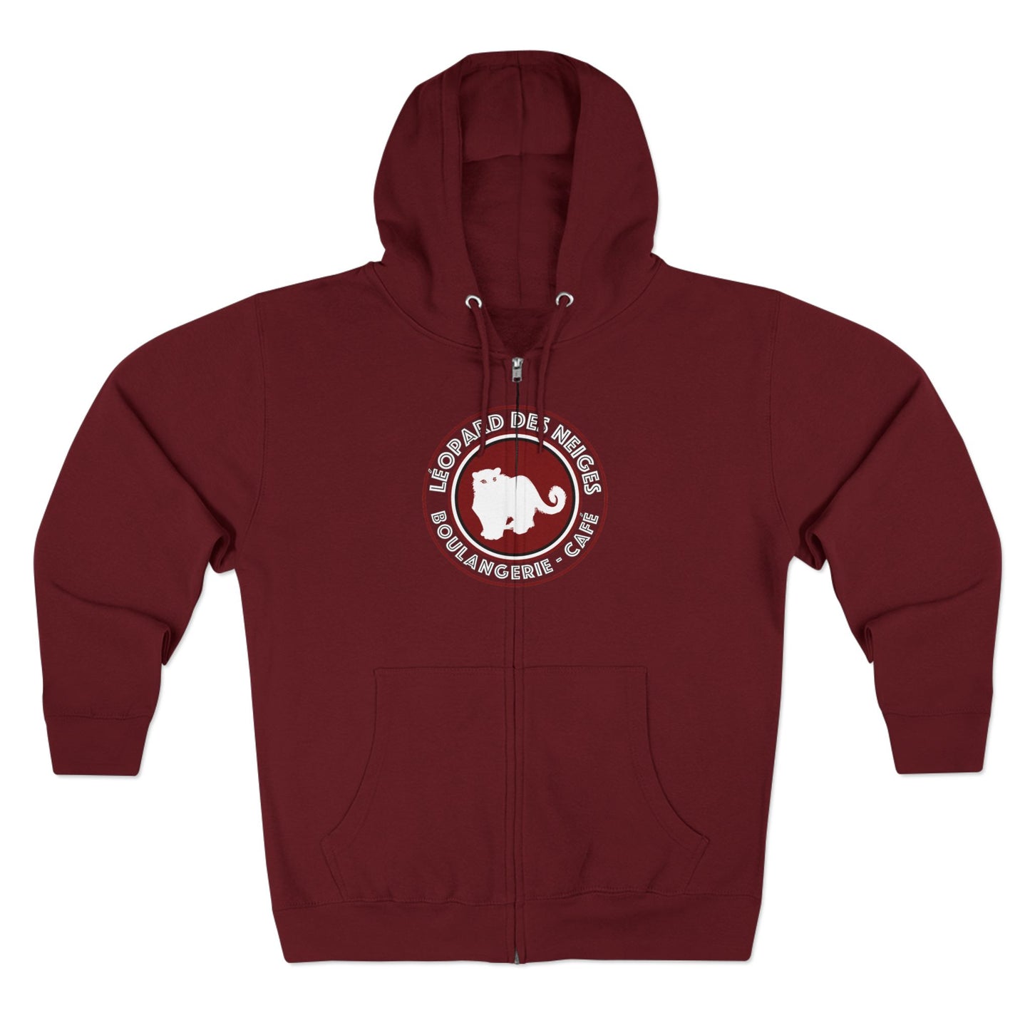 Leopard des Neiges Zipped Hoodie