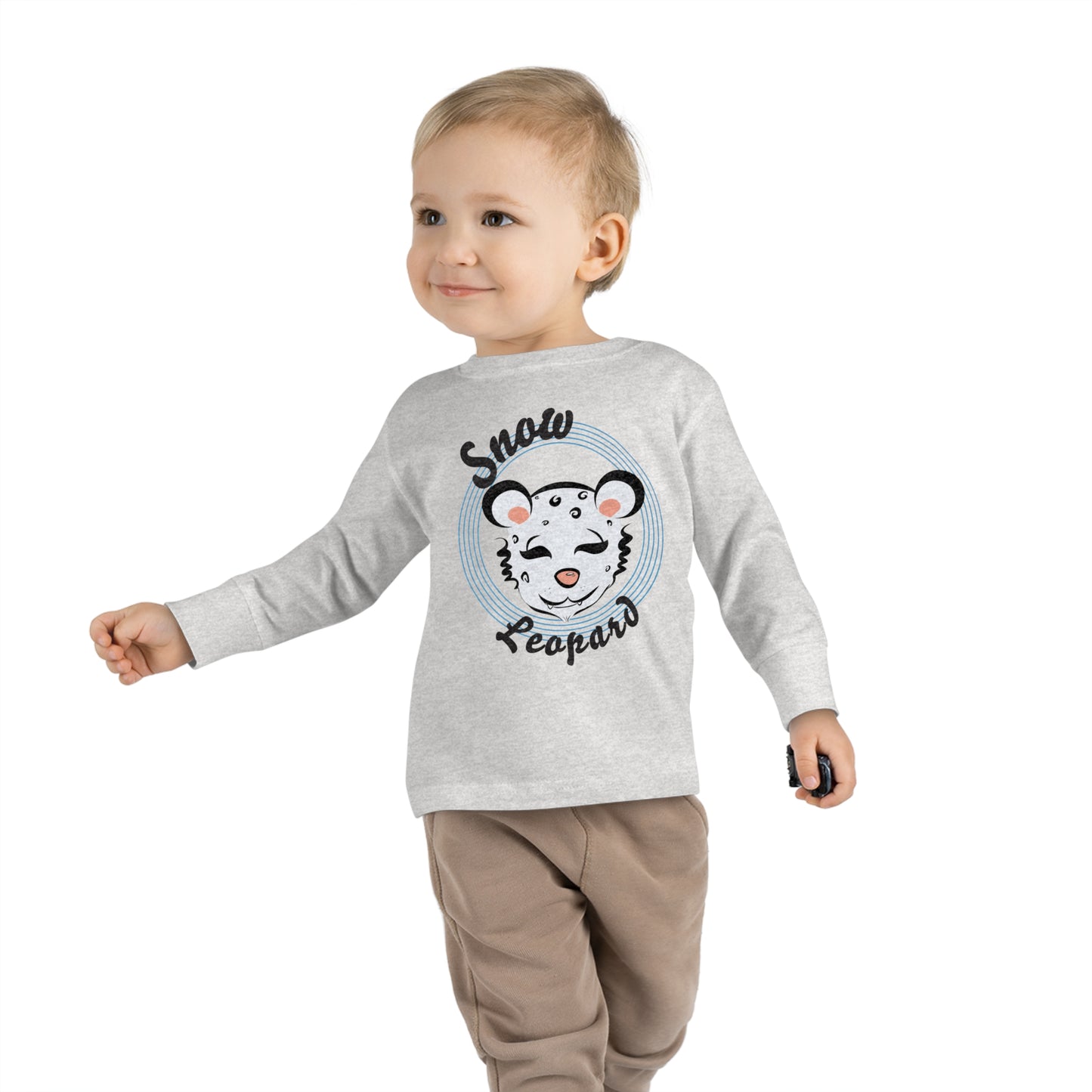 Snow Leopard Toddler Long Sleeve Tee