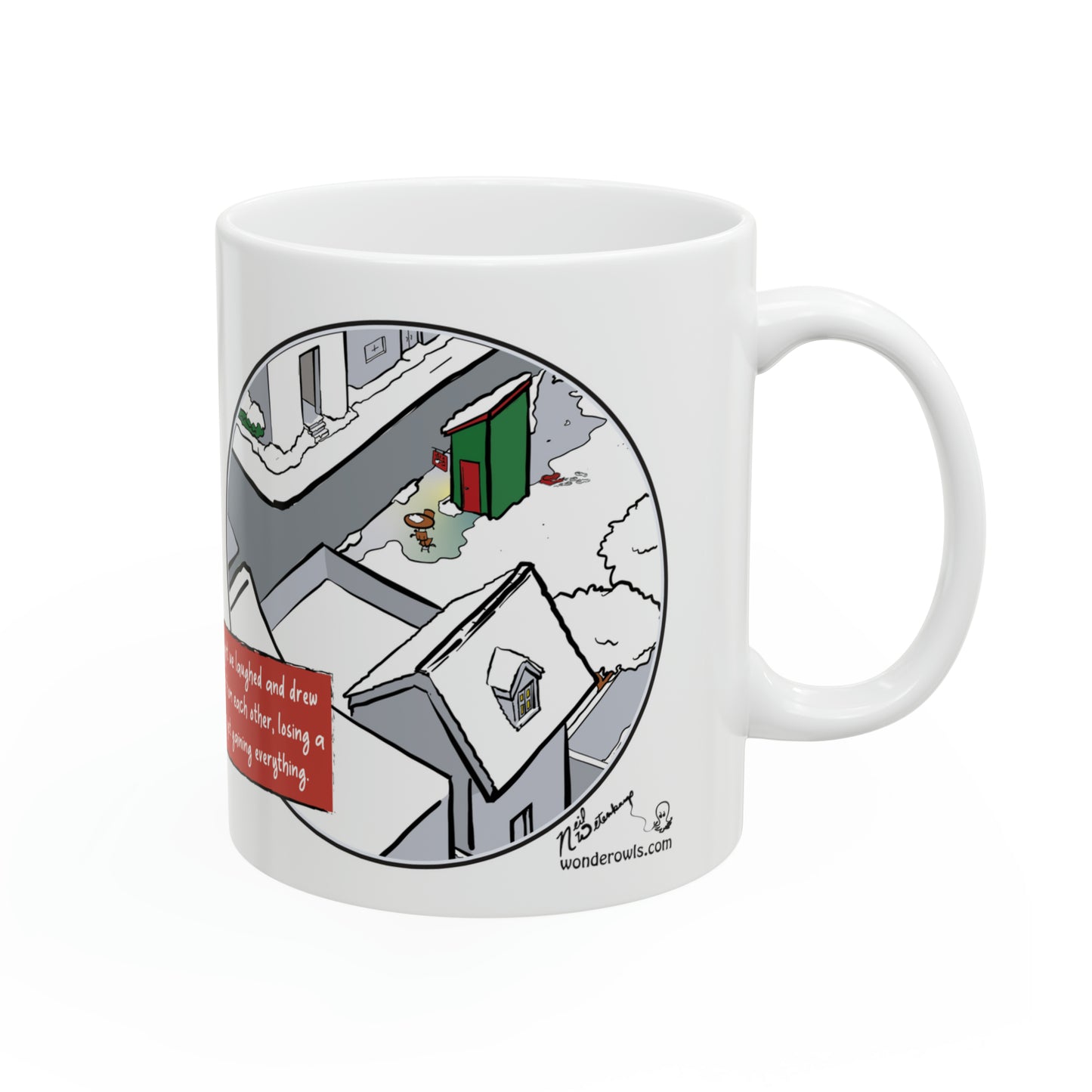 Heartwarming Mug by Inker "Across Town" - 11 oz Ceramic Mug