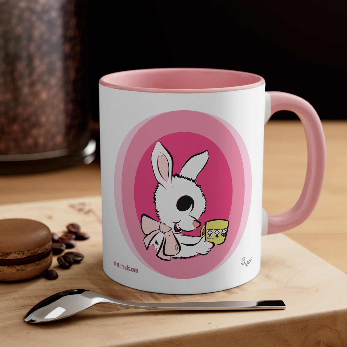 Sweet Bunny Olive Ya Accent 咖啡杯,11 盎司