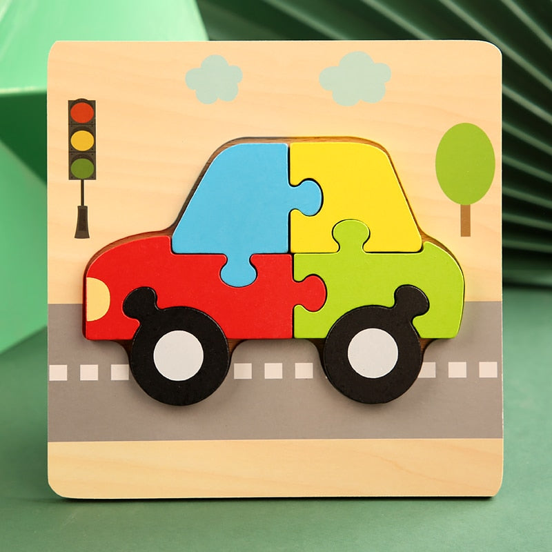 Montessori Wooden Toddler Puzzles, Many Styles