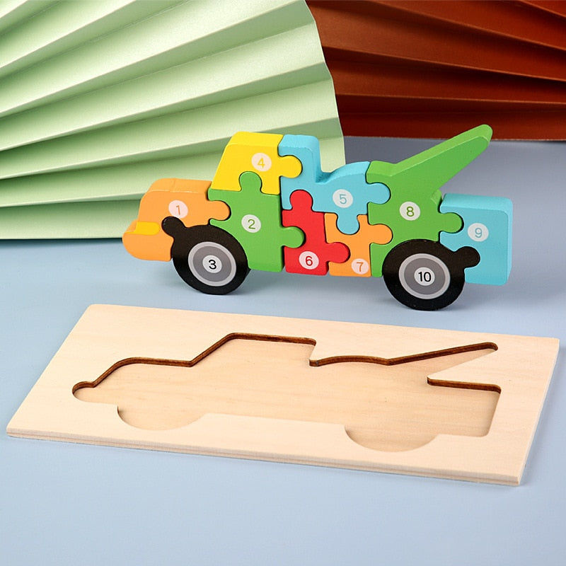 Montessori Wooden Toddler Puzzles, Many Styles