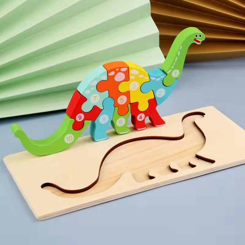 Montessori Wooden Toddler Puzzles, Many Styles