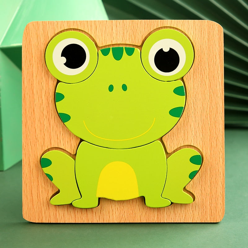 Montessori Wooden Toddler Puzzles, Many Styles