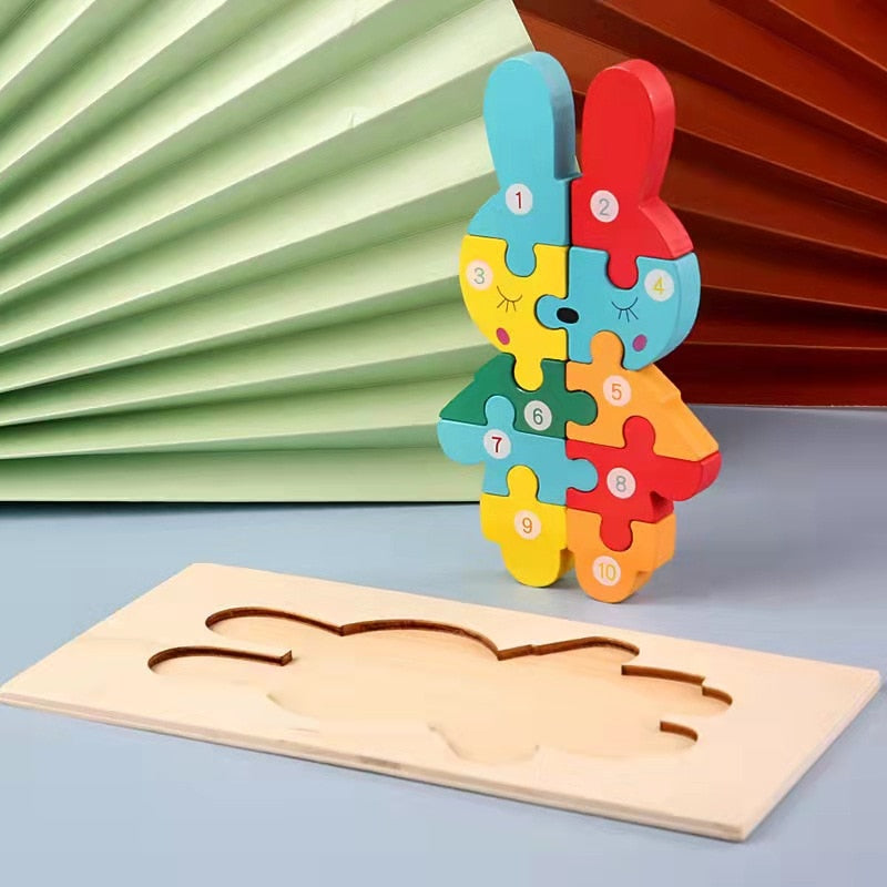 Montessori Wooden Toddler Puzzles, Many Styles