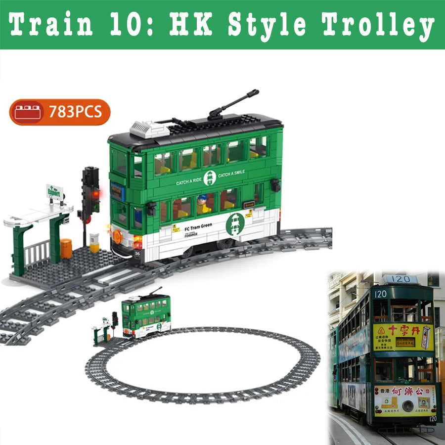 KAZI Train Sets with Buildable Blocks and Remote Control! (Many Trains Styles Available!)