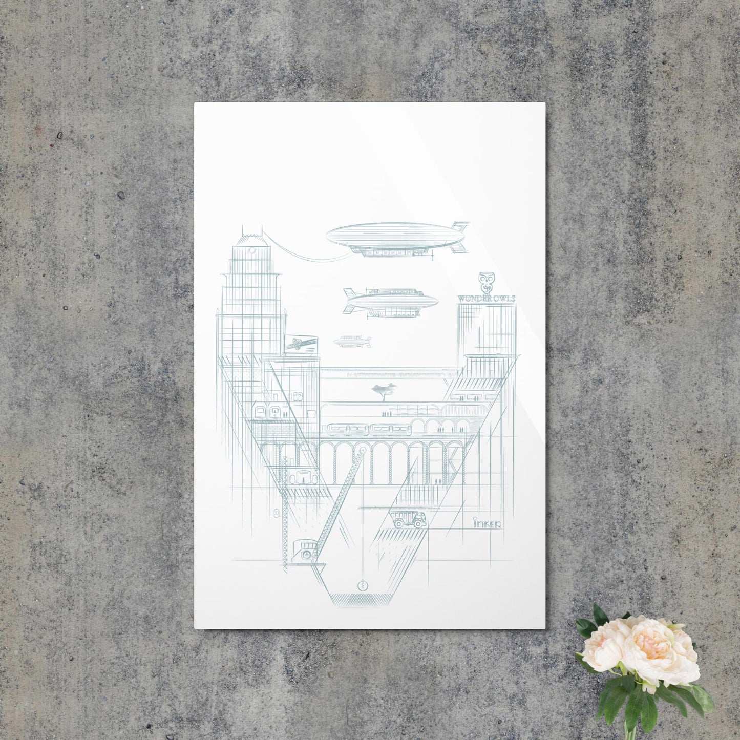 Victory City by Wonder Owls Metal Prints