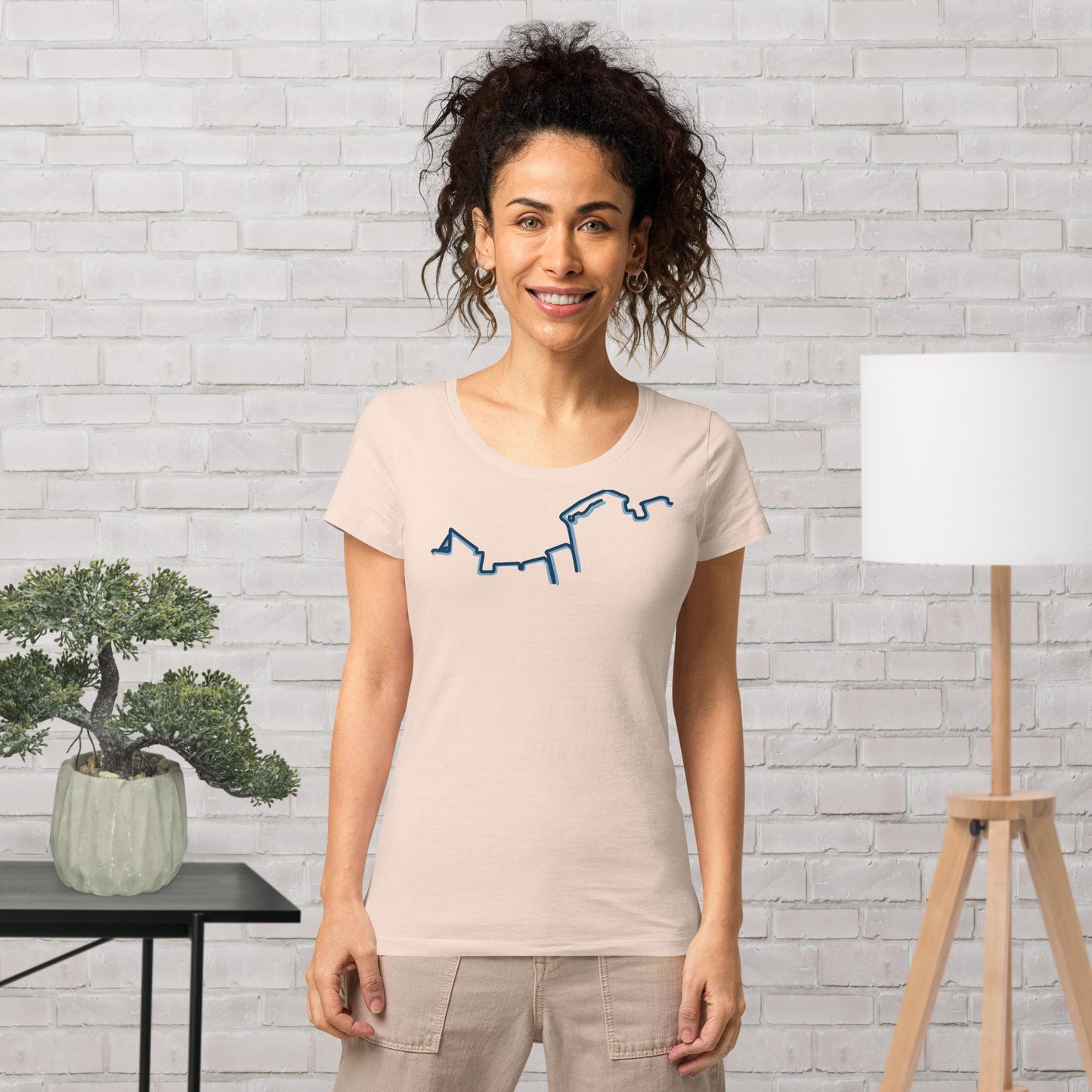 City Zipline Women’s Basic Organic T-shirt Blue