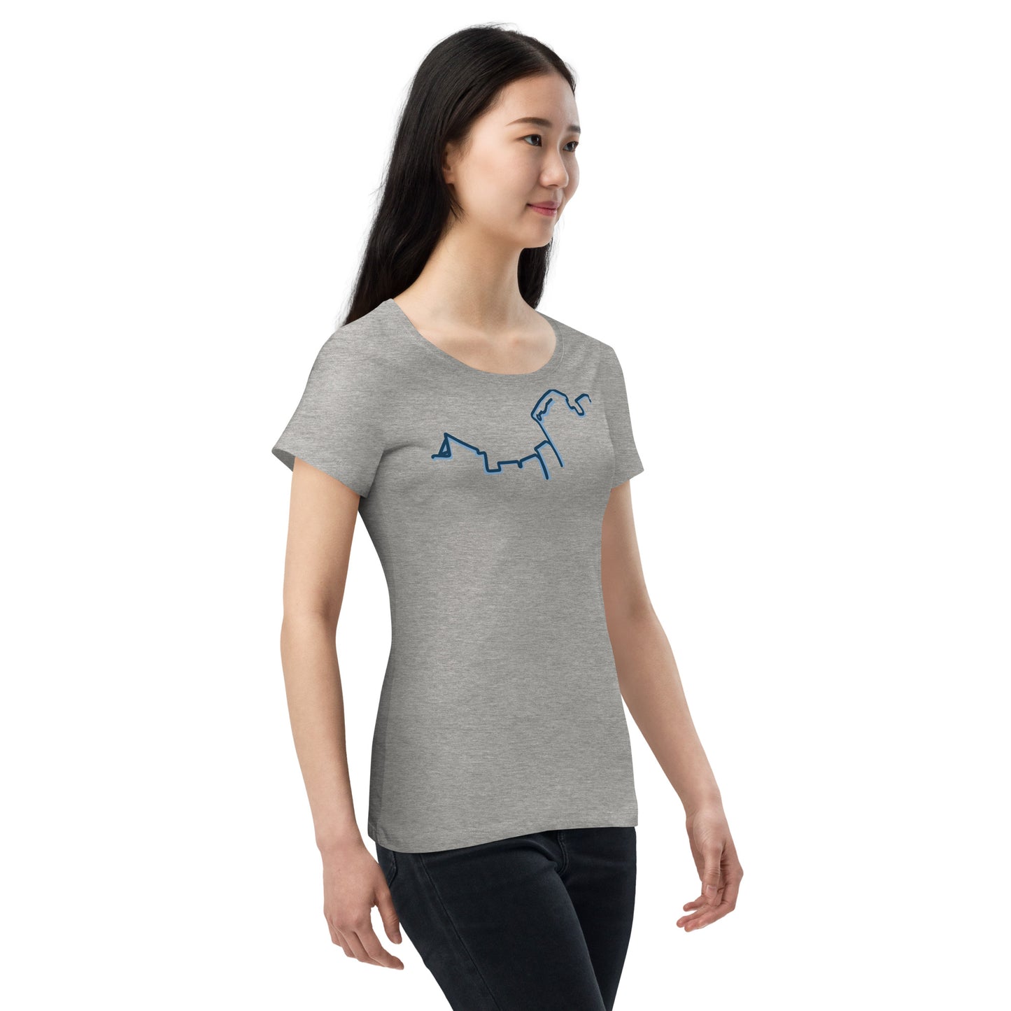 City Zipline Blue Women’s Basic Organic T-shirt (5 Colors Available)