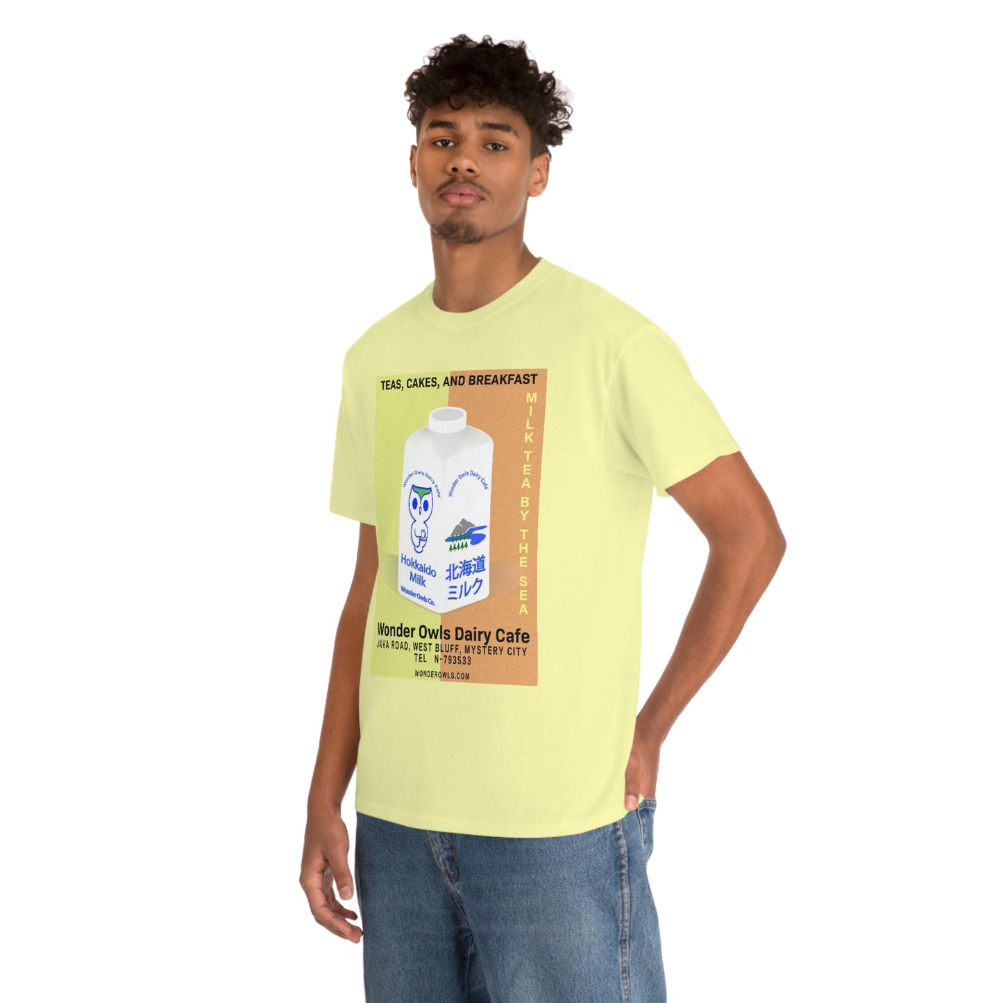 Wonder Owls Dairy Cafe' Unisex Heavy Cotton Tee (Variety of Colors Available)