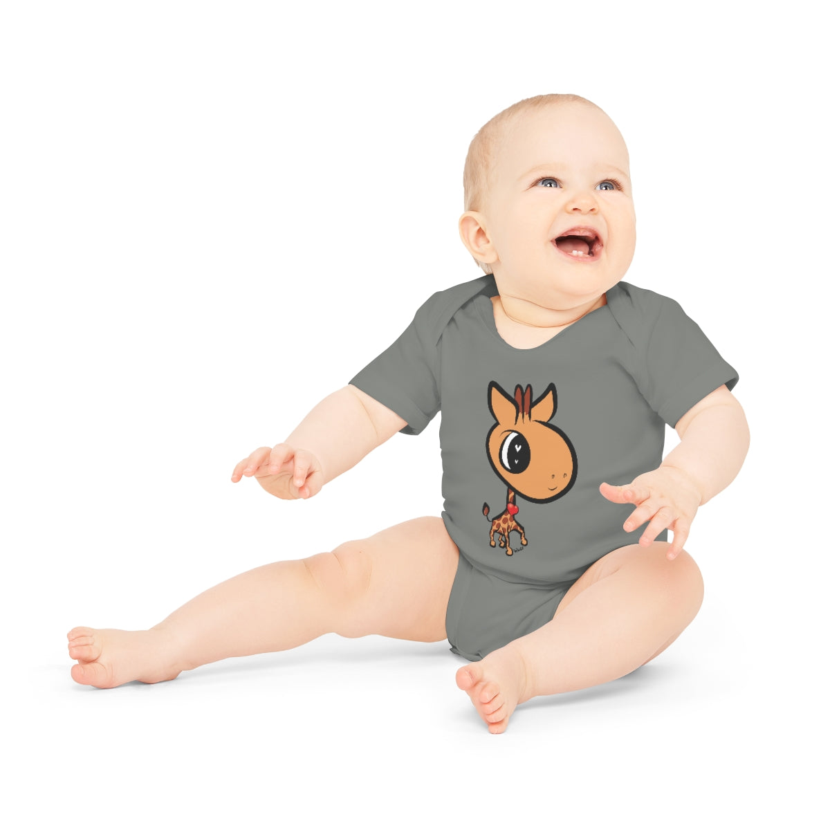 Baby Giraffe Organic Short Sleeve Bodysuit (6 Colors)