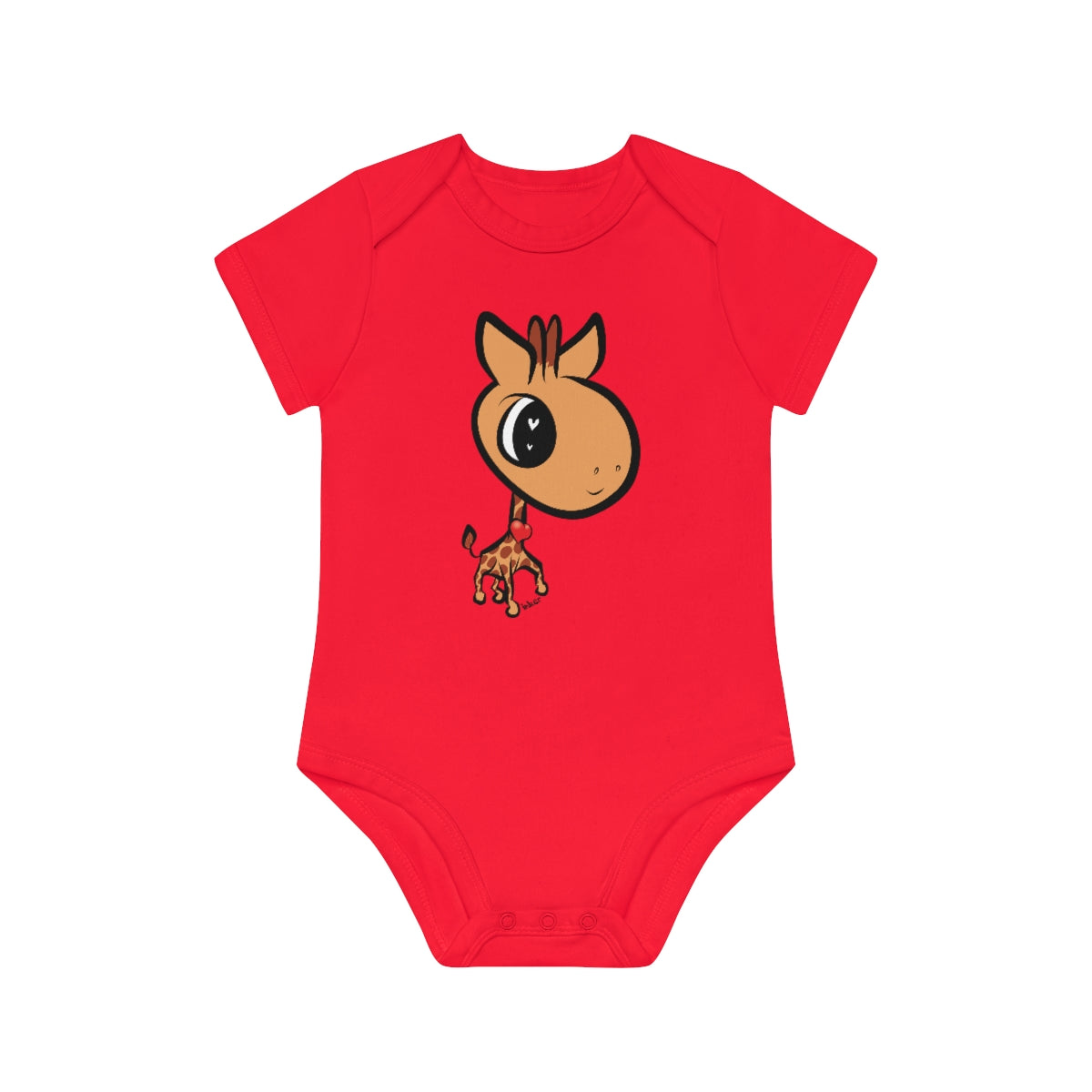 Baby Giraffe Organic Short Sleeve Bodysuit (6 Colors)