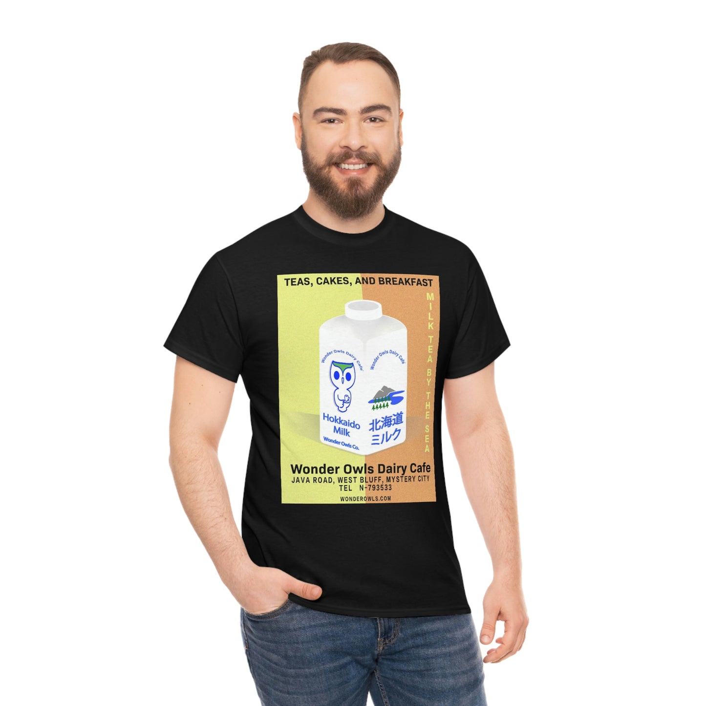 Wonder Owls Dairy Cafe' Unisex Heavy Cotton Tee (Variety of Colors Available)