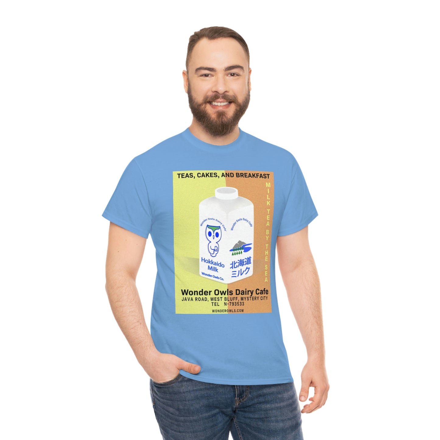 Wonder Owls Dairy Cafe' Unisex Heavy Cotton Tee (Variety of Colors Available)
