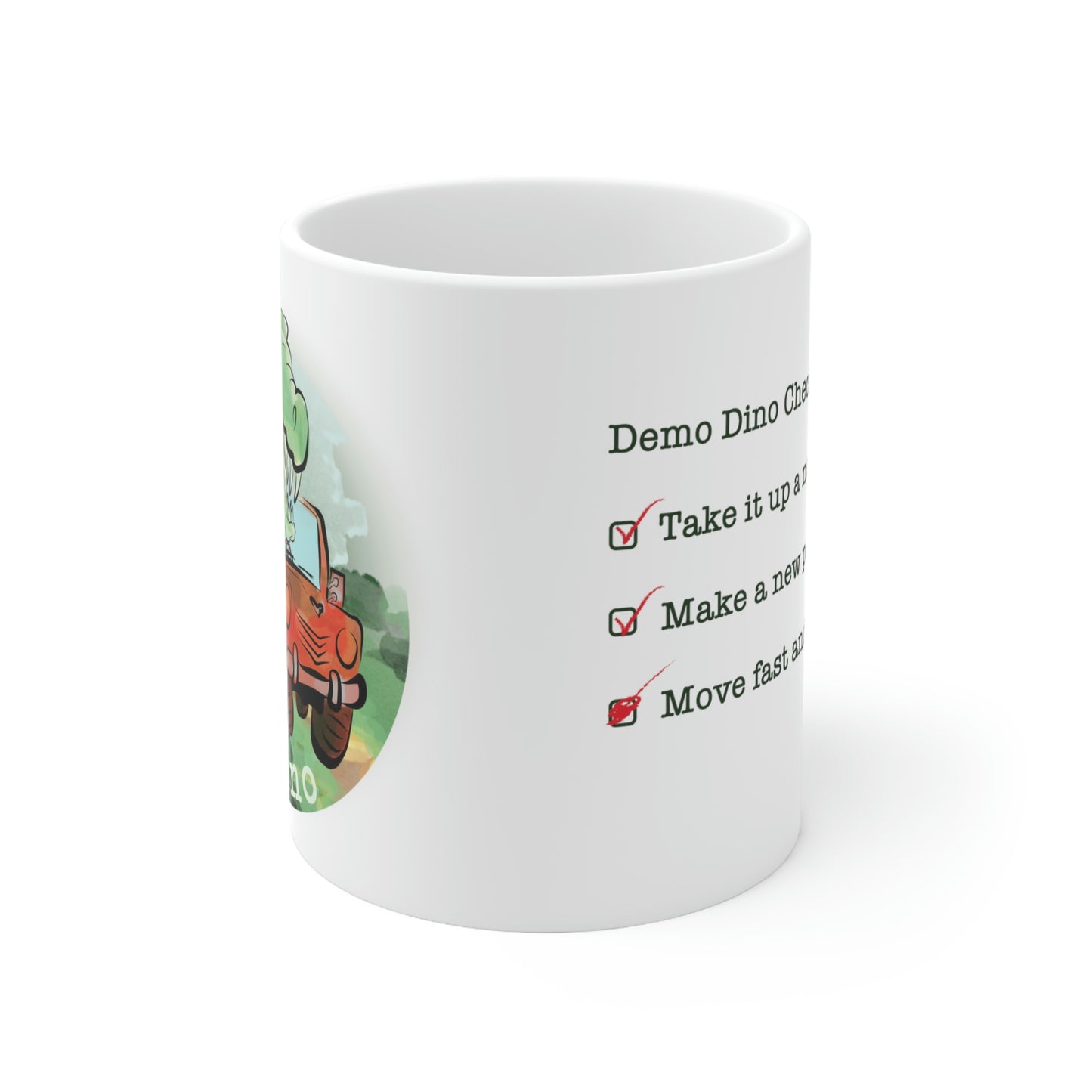 Demo Dino Ceramic Mug 11oz