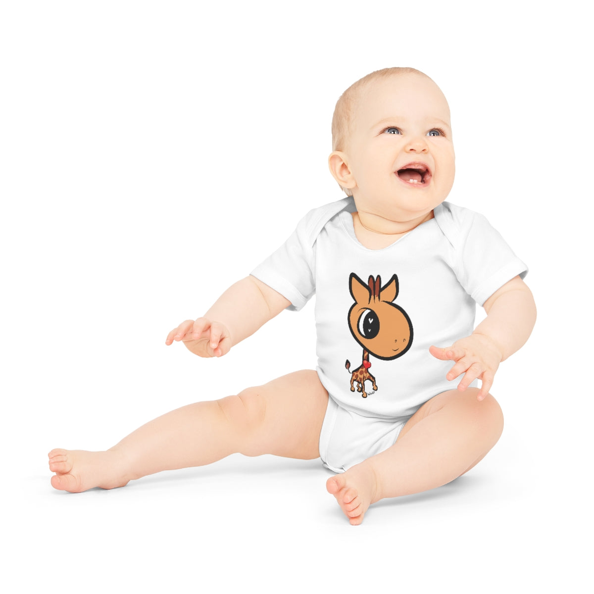 Baby Giraffe Organic Short Sleeve Bodysuit (6 Colors)