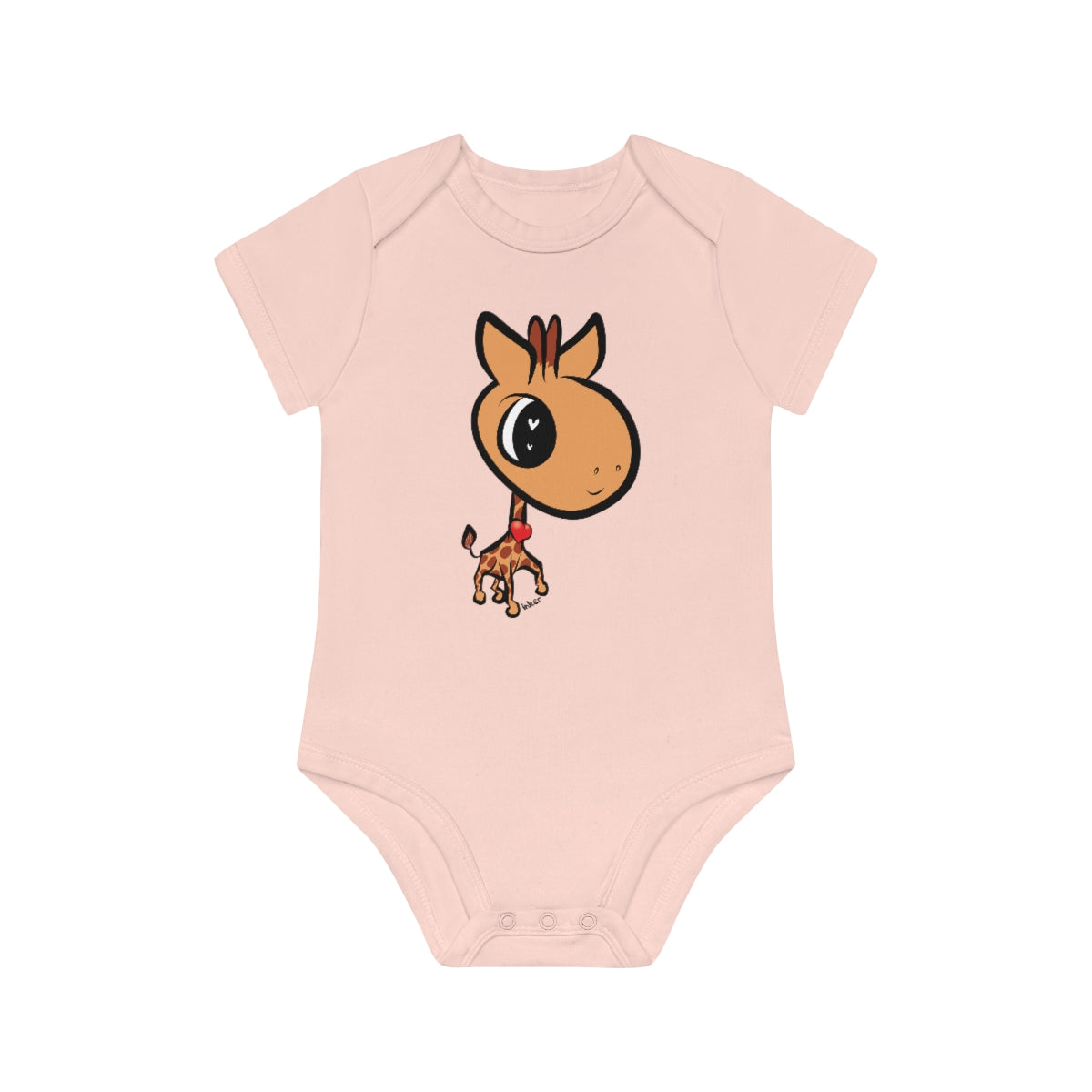 Baby Giraffe Organic Short Sleeve Bodysuit (6 Colors)