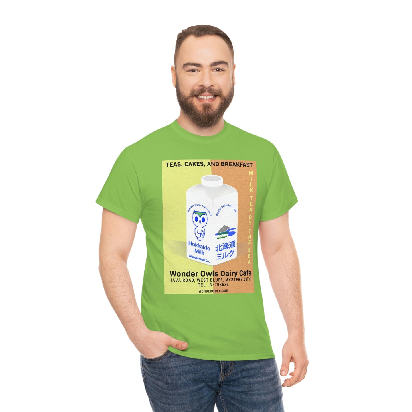 Wonder Owls Dairy Cafe' Unisex Heavy Cotton Tee (Variety of Colors Available)