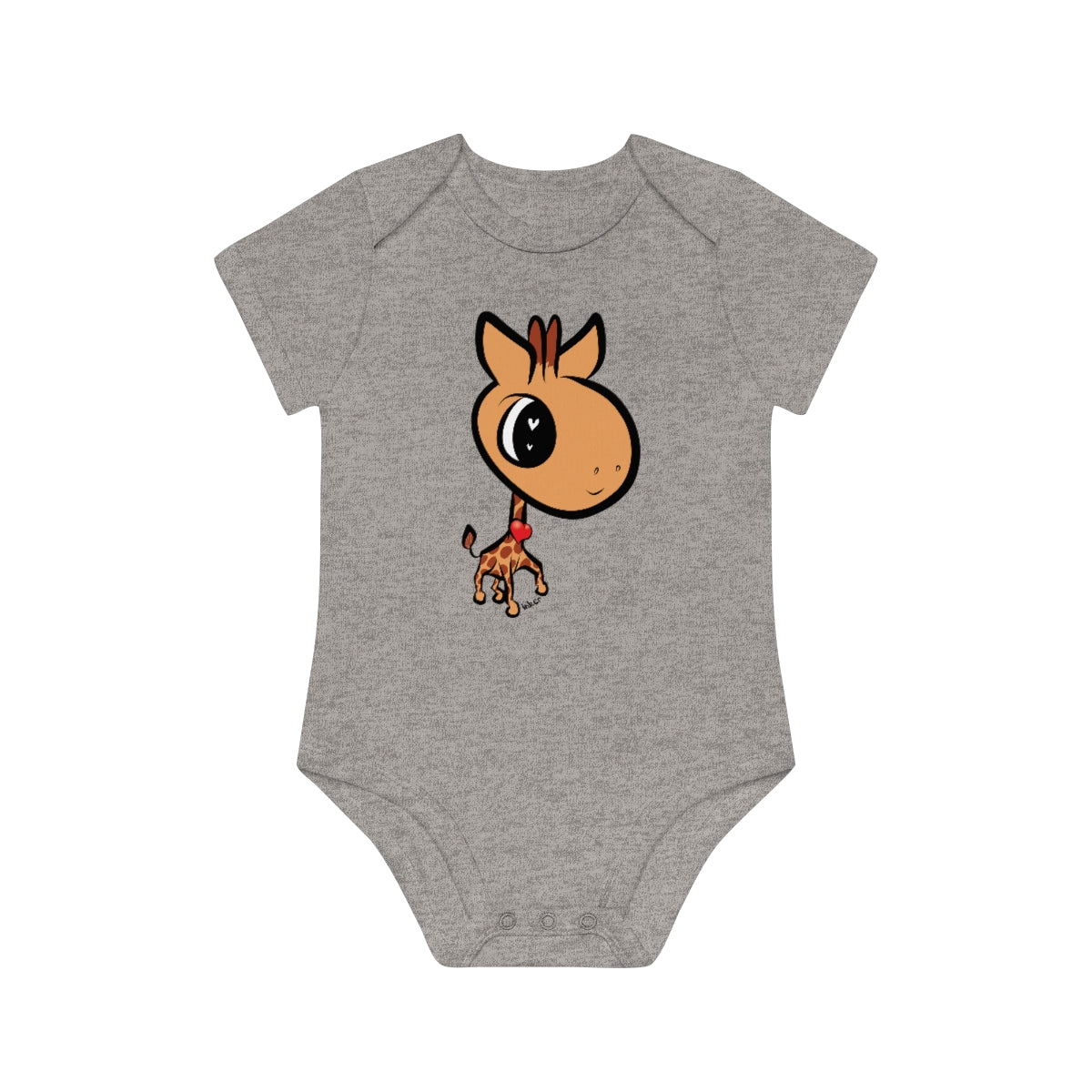 Baby Giraffe Organic Short Sleeve Bodysuit (6 Colors)