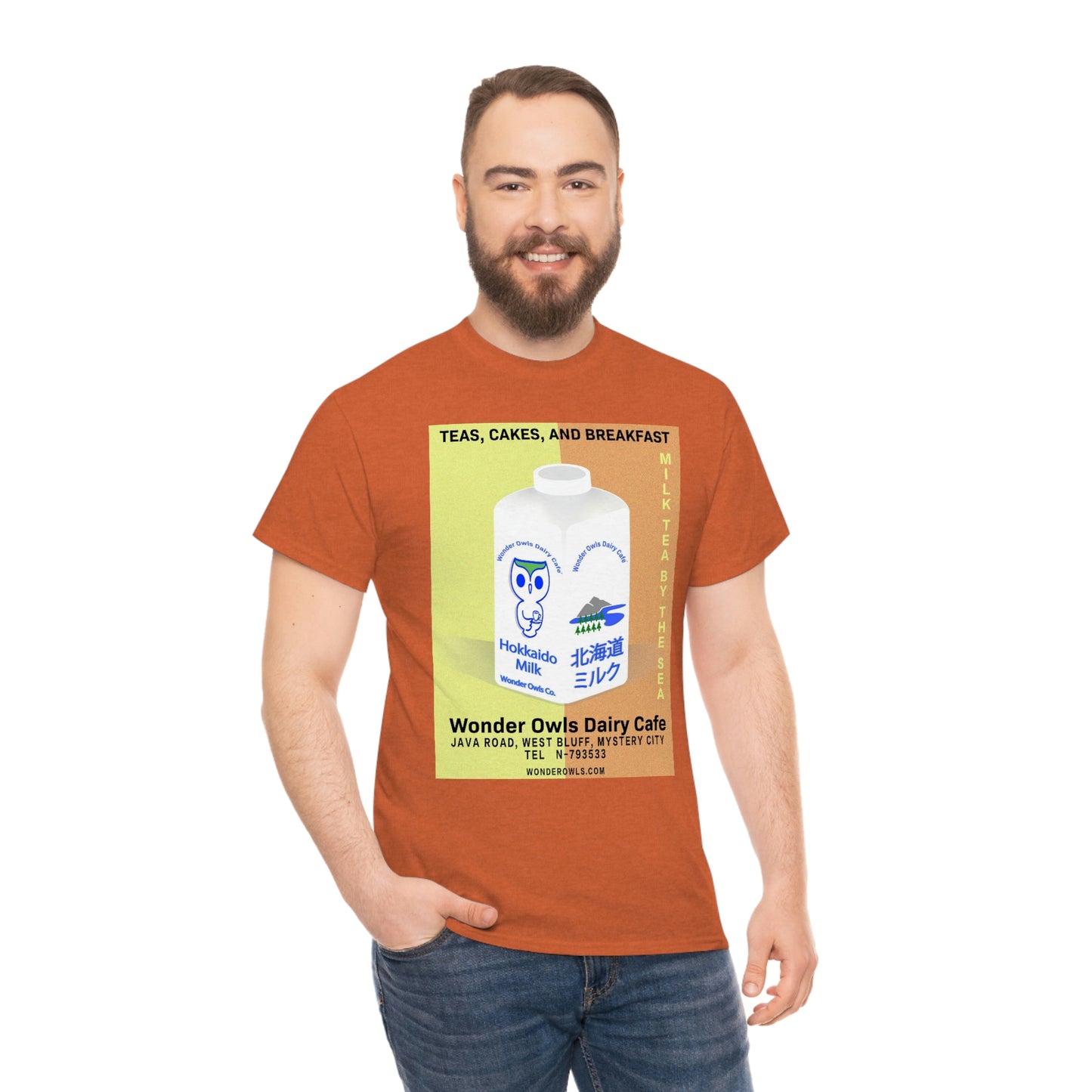 Wonder Owls Dairy Cafe' Unisex Heavy Cotton Tee (Variety of Colors Available)