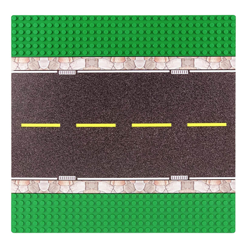 Baseplates for Building Blocks; City Road, Street, Sport Fields, Colors, Water