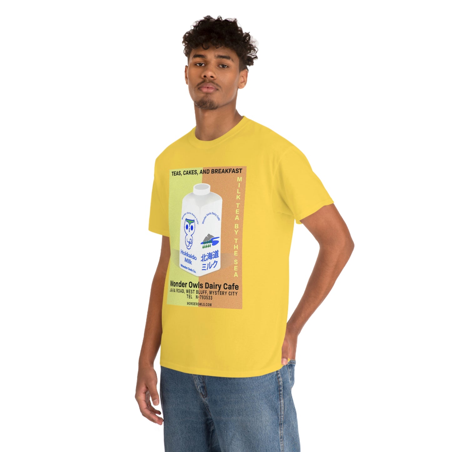 Wonder Owls Dairy Cafe' Unisex Heavy Cotton Tee (Variety of Colors Available)