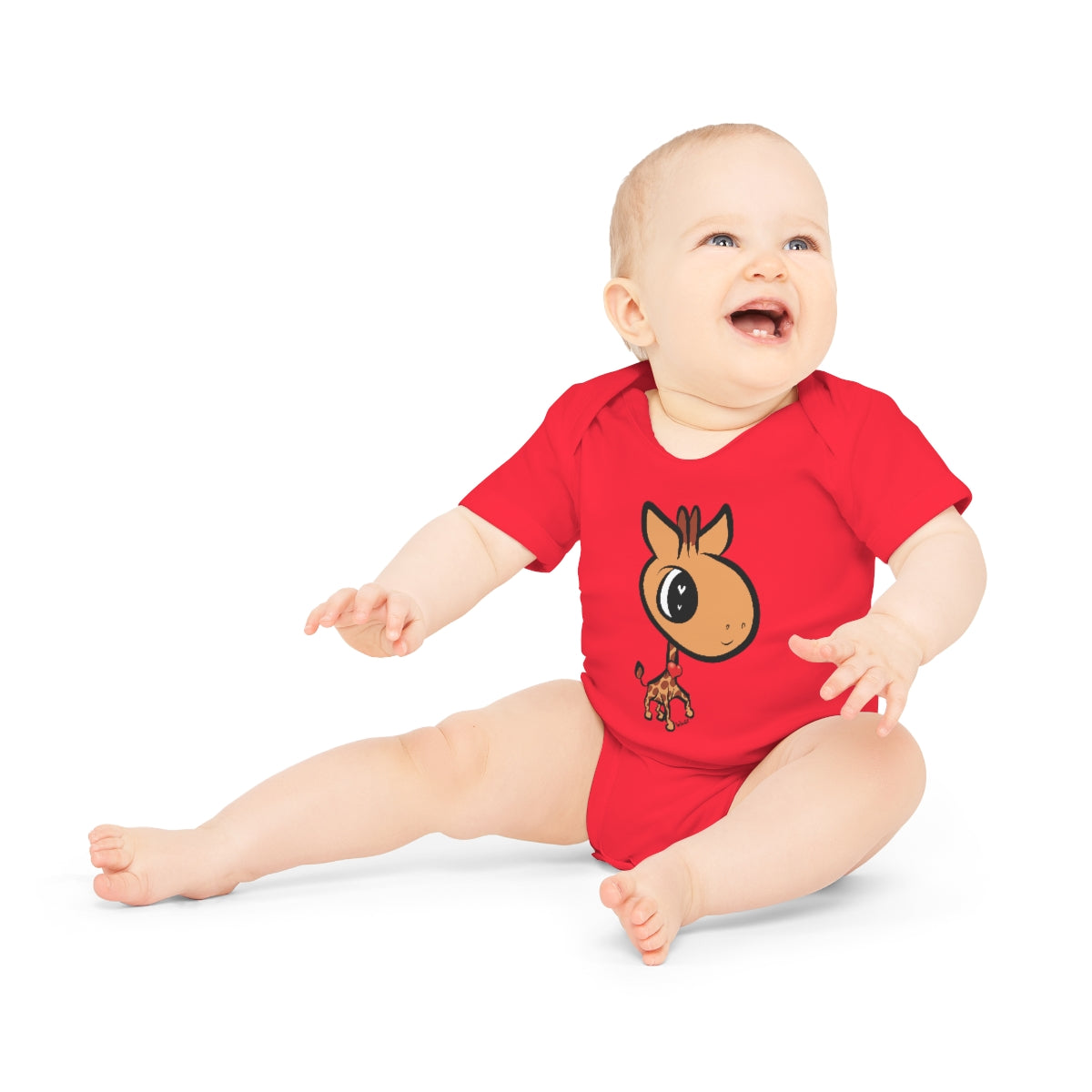 Baby Giraffe Organic Short Sleeve Bodysuit (6 Colors)