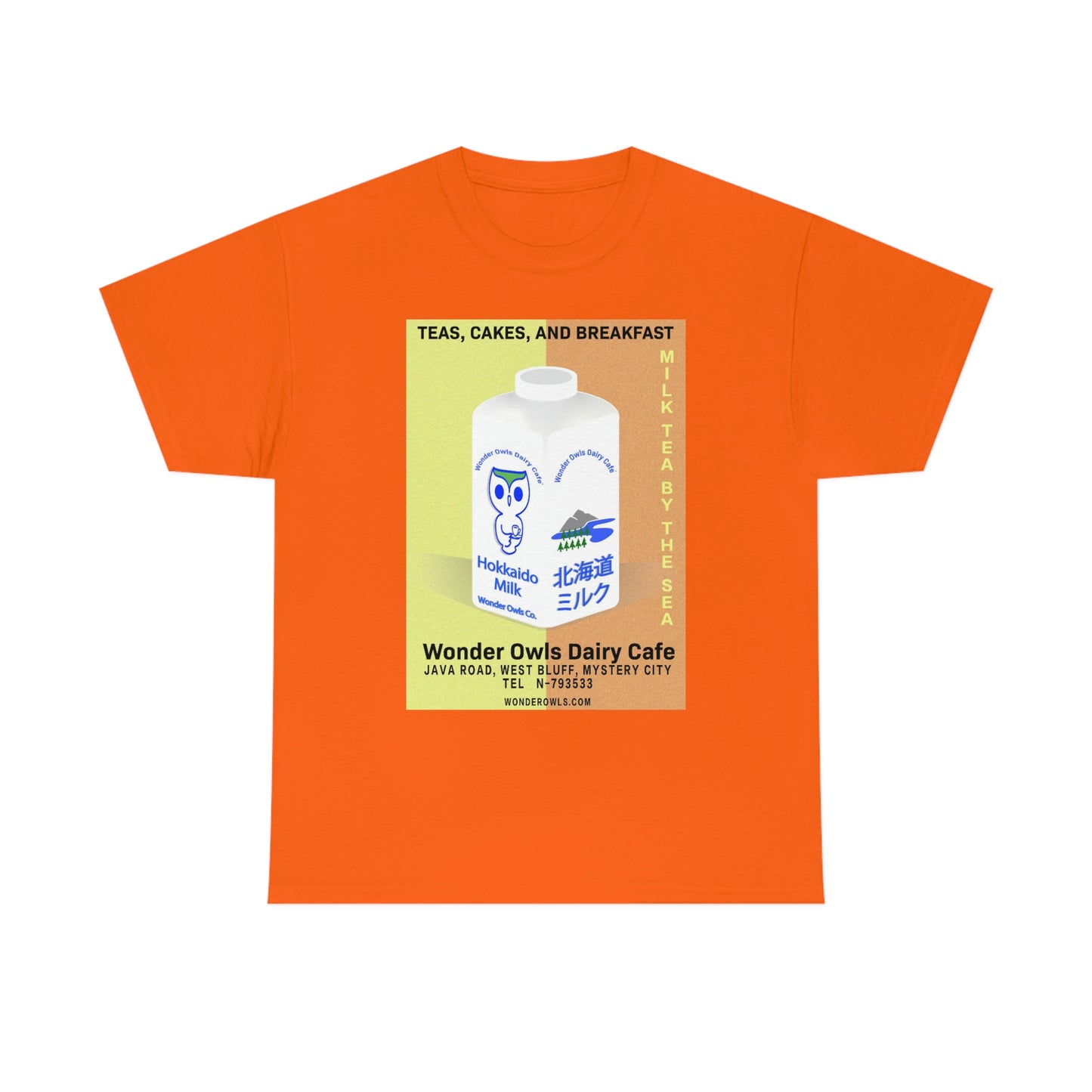 Wonder Owls Dairy Cafe' Unisex Heavy Cotton Tee (Variety of Colors Available)