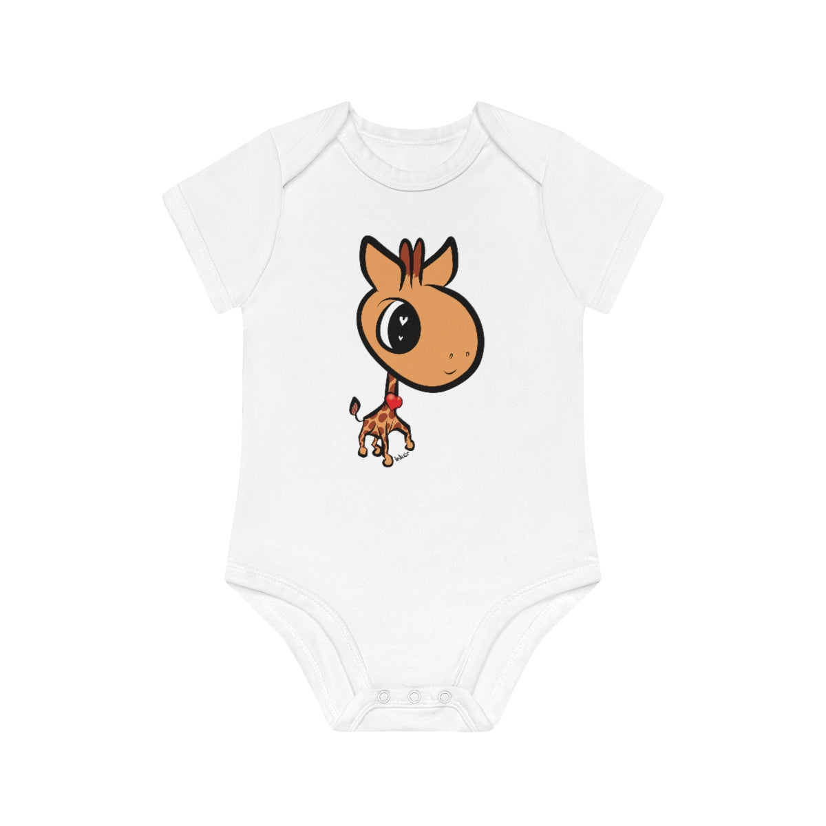 Baby Giraffe Organic Short Sleeve Bodysuit (6 Colors)