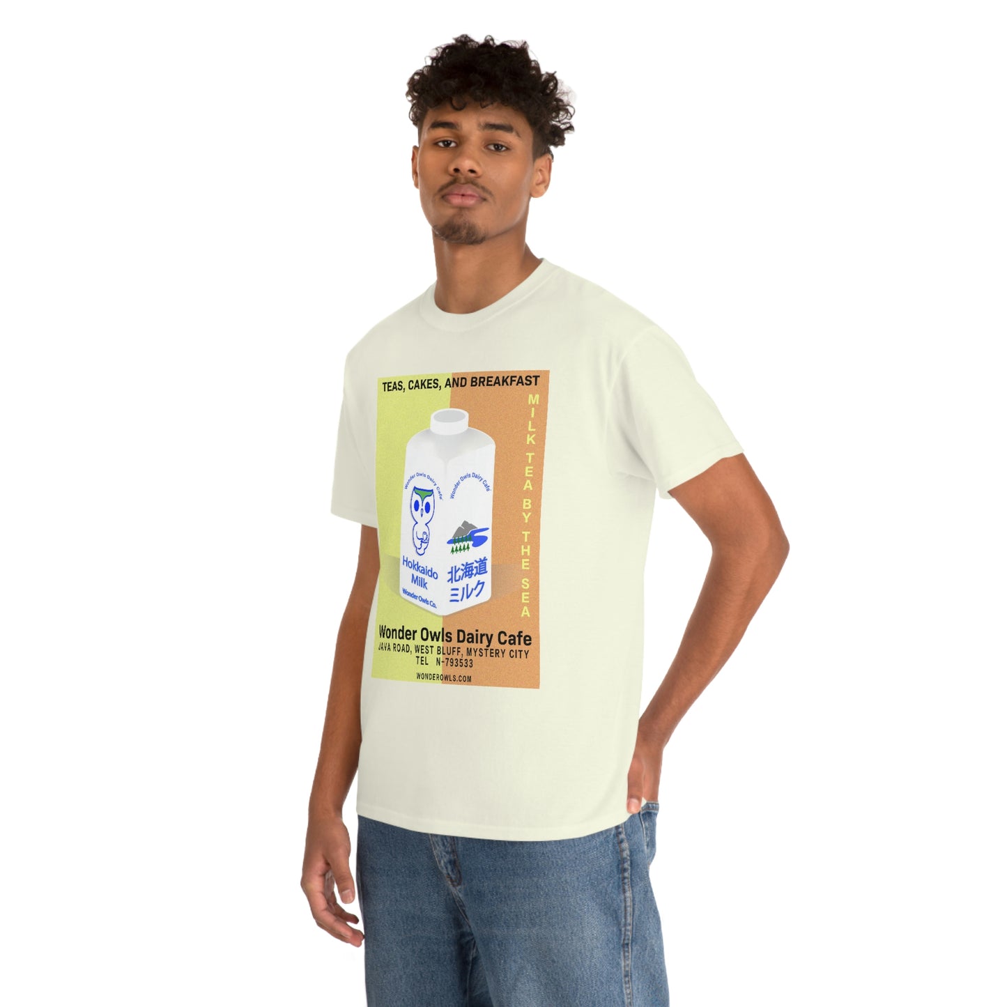 Wonder Owls Dairy Cafe' Unisex Heavy Cotton Tee (Variety of Colors Available)