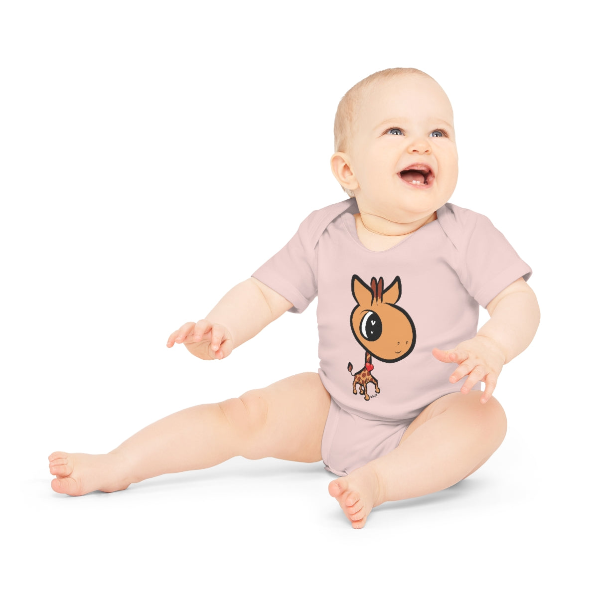 Baby Giraffe Organic Short Sleeve Bodysuit (6 Colors)