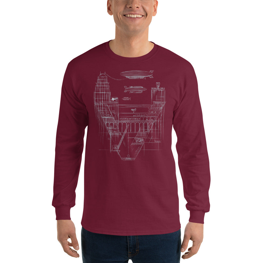 Victory City Men’s Long Sleeve Cotton Shirt in Several Colors