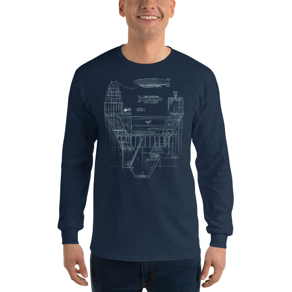 Victory City Men’s Long Sleeve Cotton Shirt in Several Colors