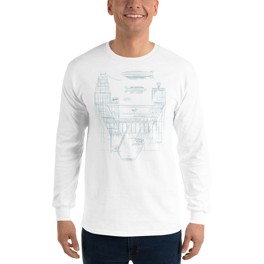 Victory City Men’s Long Sleeve Cotton Shirt in Several Colors
