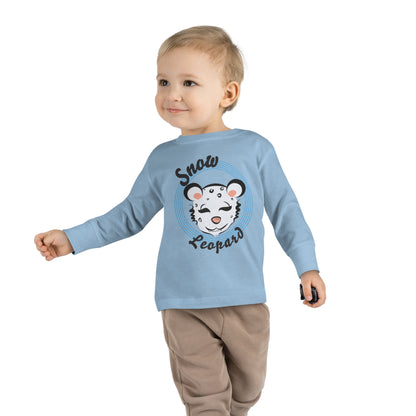 Snow Leopard Toddler Long Sleeve Tee