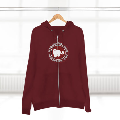 Leopard des Neiges Zipped Hoodie