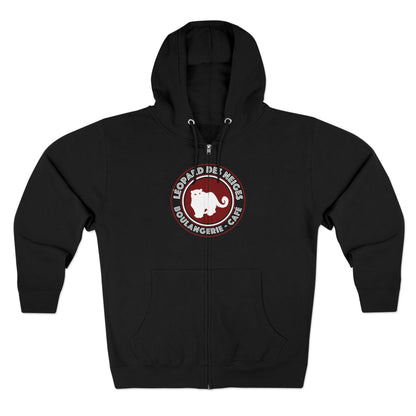 Leopard des Neiges Zipped Hoodie