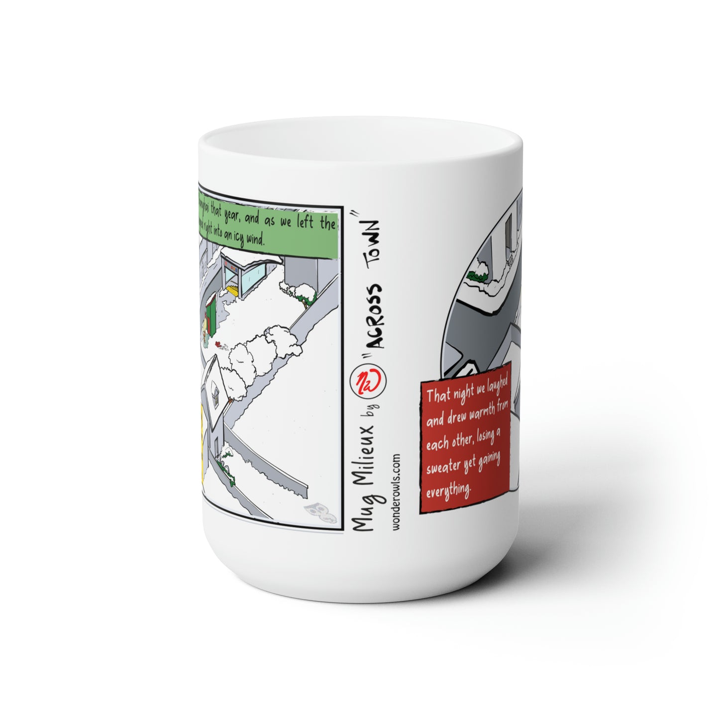 Heartwarming Mug by Inker "Across Town" - 15 oz Ceramic Mug