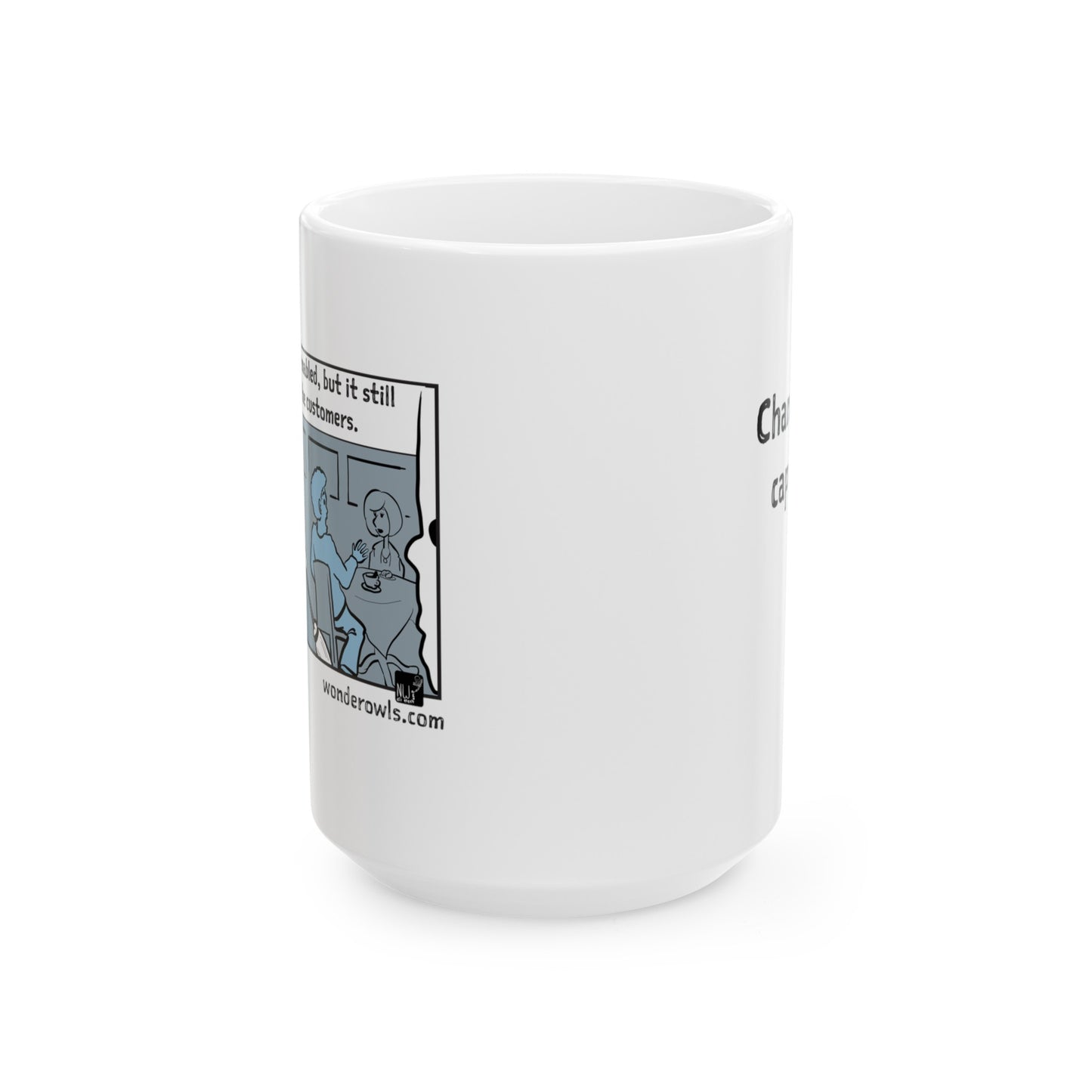 Change the Caption Cartoon Ceramic Mug, (11oz, 15oz)